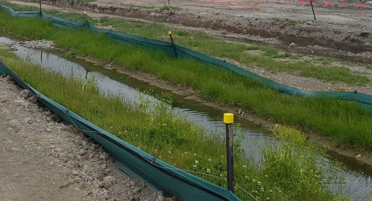 Silt fence for erosion sediment control plan